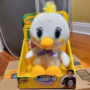 Crayola Color N' Plush Easter Bird Toy Chick New